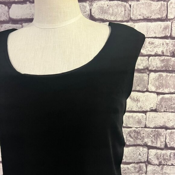 Chico's Black, Beige & Brown Sleeveless Blouse Size L - Picture 2 of 8